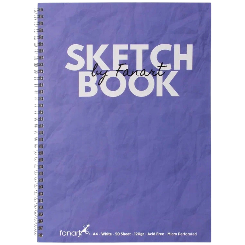 Fanart Academy Sketch Book A4 - Mor 120gr Spiralli 50 Yaprak