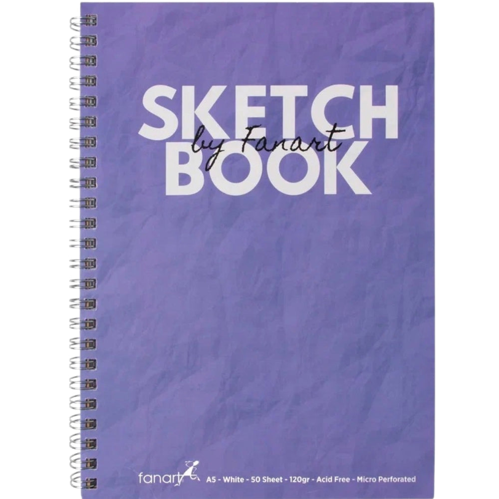 Fanart Academy Sketch Book A5 - Mor 120gr Spiralli 50 Yaprak