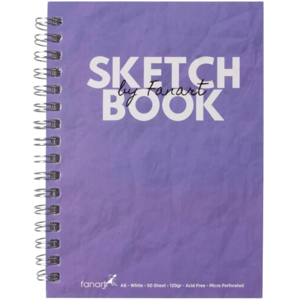 Fanart Academy Sketch Book A6 - Mor 120gr Spiralli 50 Yaprak