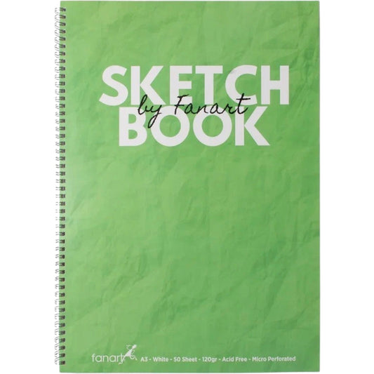 Fanart Academy Sketch Book A3 - Yeşil 120gr Spiralli 50 Yaprak