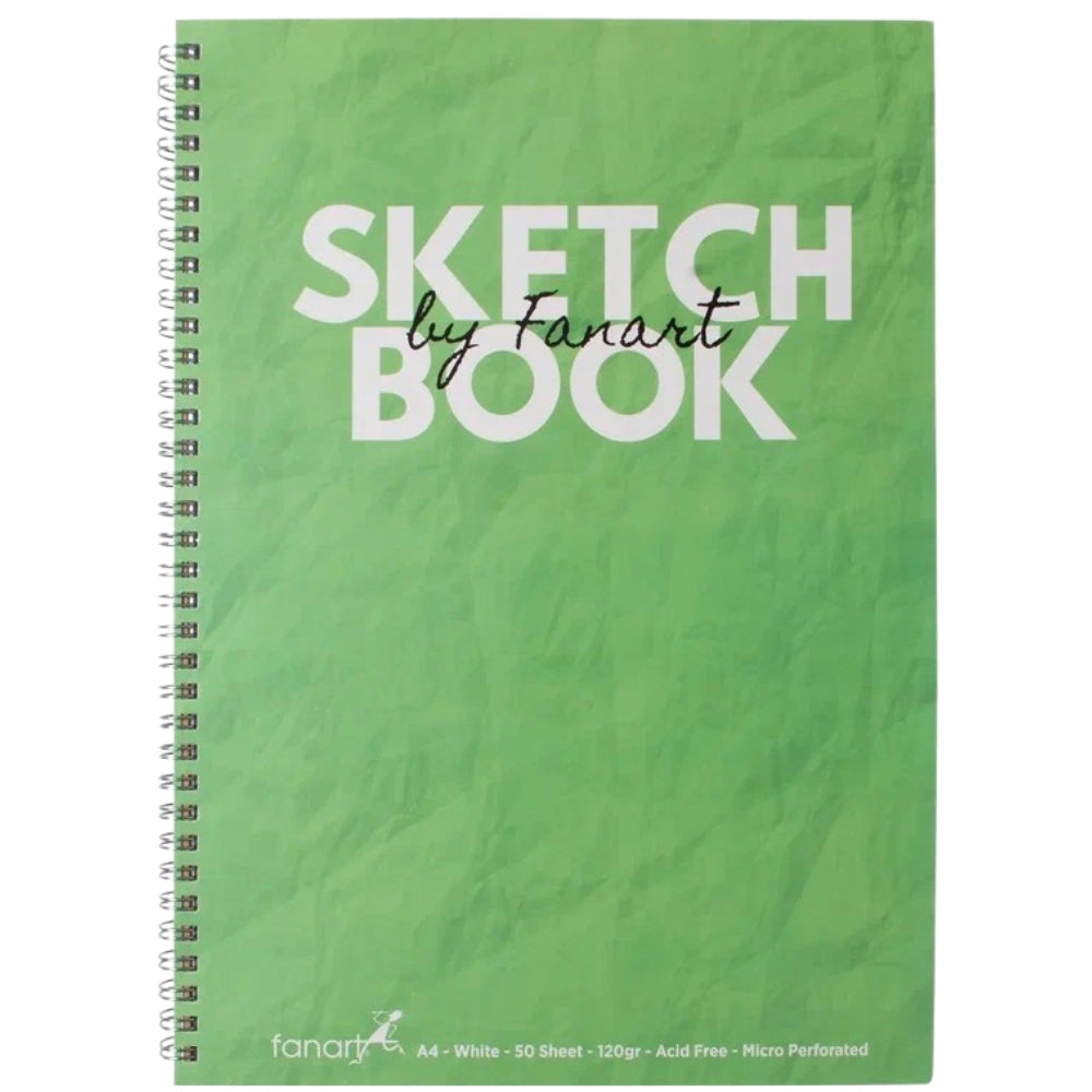 Fanart Academy Sketch Book A4 - Yeşil 120gr Spiralli 50 Yaprak