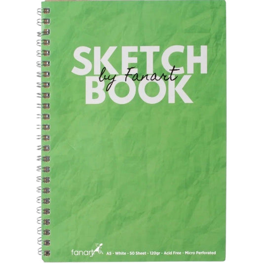 Fanart Academy Sketch Book A5 - Yeşil 120gr Spiralli 50 Yaprak