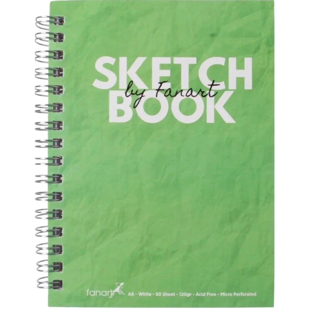 Fanart Academy Sketch Book A6 - Yeşil 120gr Spiralli 50 Yaprak