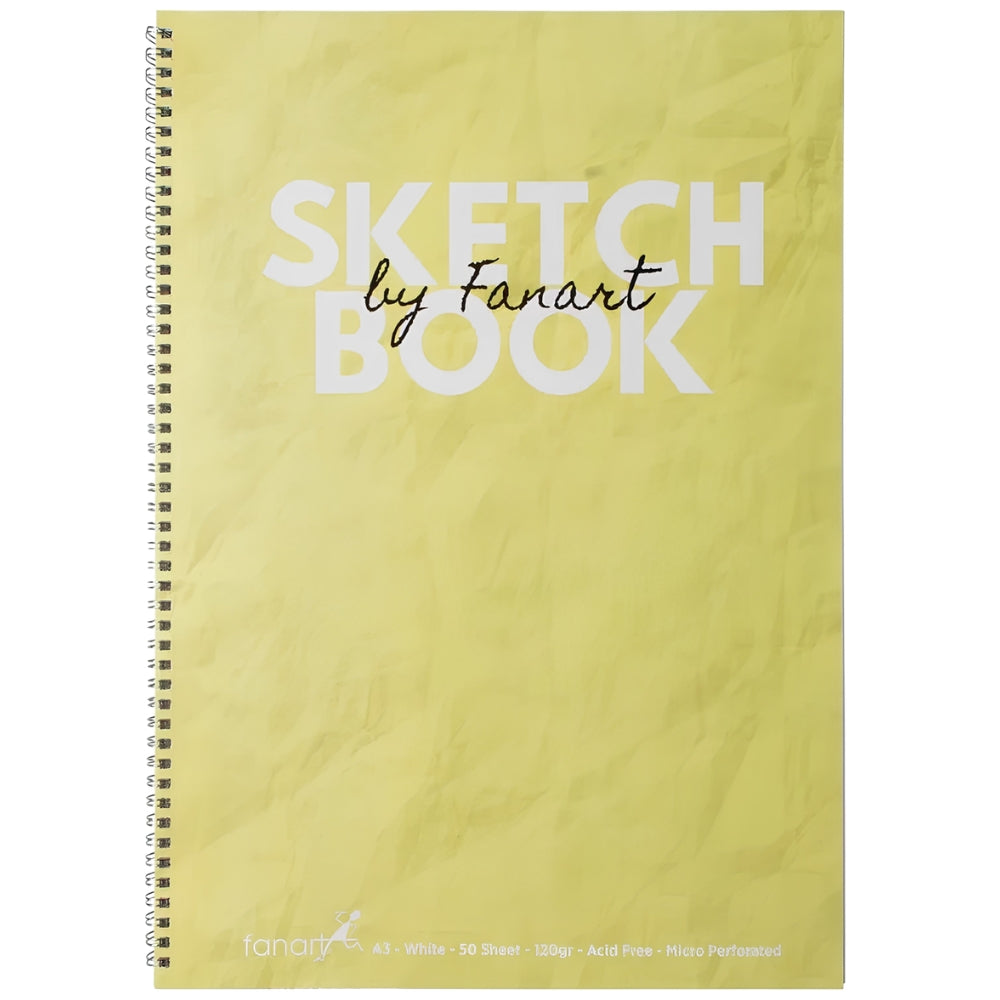 Fanart Academy Sketch Book A3 - Sarı 120gr Spiralli 50 Yaprak