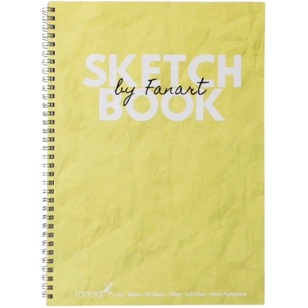 Fanart Academy Sketch Book A4 - Sarı 120gr Spiralli 50 Yaprak