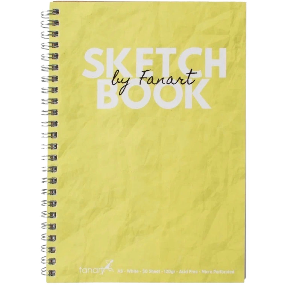 Fanart Academy Sketch Book A5 - Sarı 120gr Spiralli 50 Yaprak