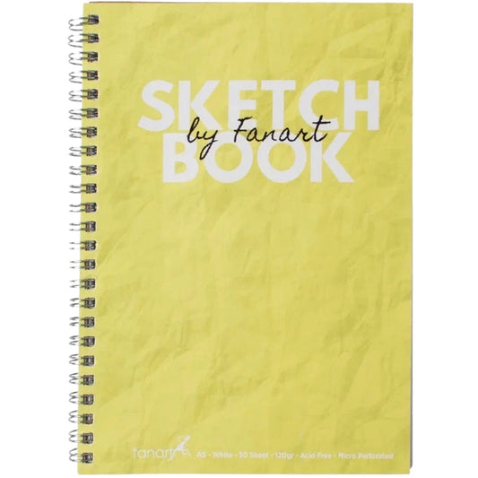 Fanart Academy Sketch Book A5 - Sarı 120gr Spiralli 50 Yaprak