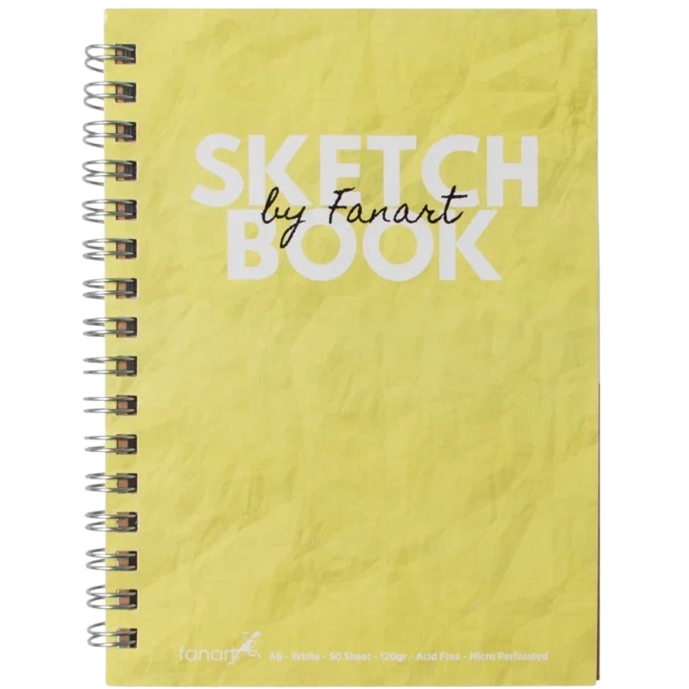 Fanart Academy Sketch Book A6 - Sarı 120gr Spiralli 50 Yaprak
