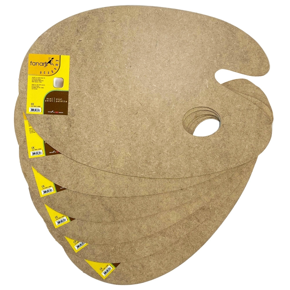 Fanart Academy MDF Oval Palet 20x30x0,3cm