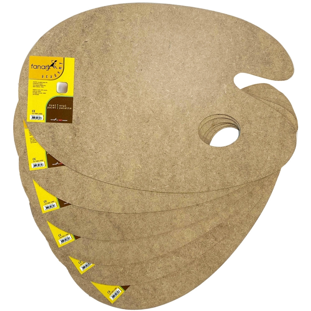 Fanart Academy MDF Oval Palet 30x40cm