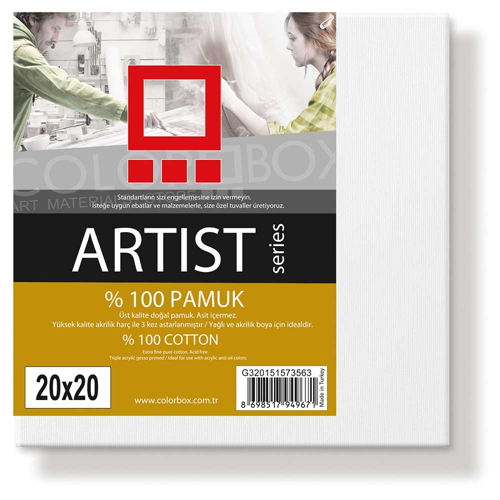 Colorbox Artist Series Pamuk 420gr Tuval (20x20cm)