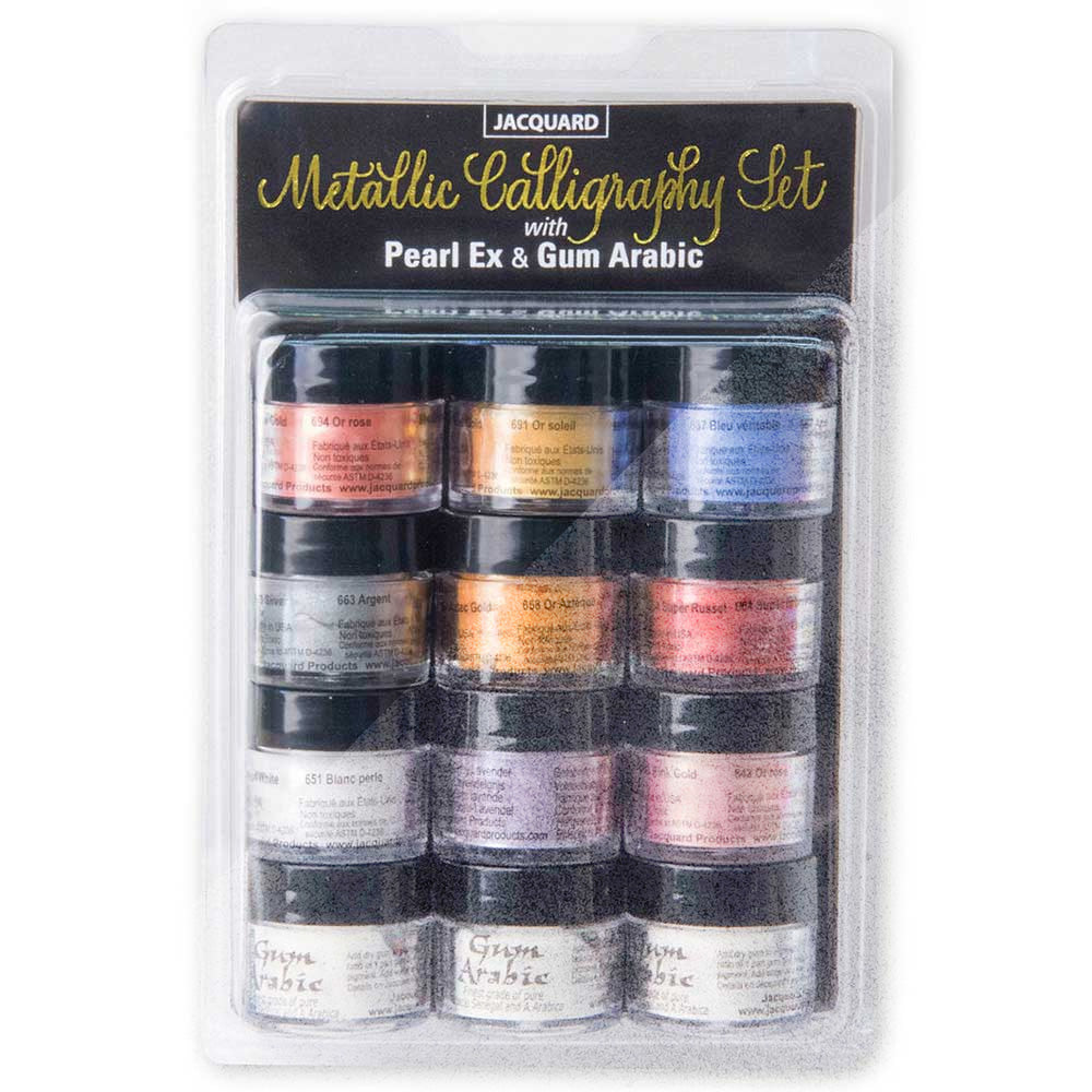 Jacquard Pearl Ex Metallic Calligraphy Set