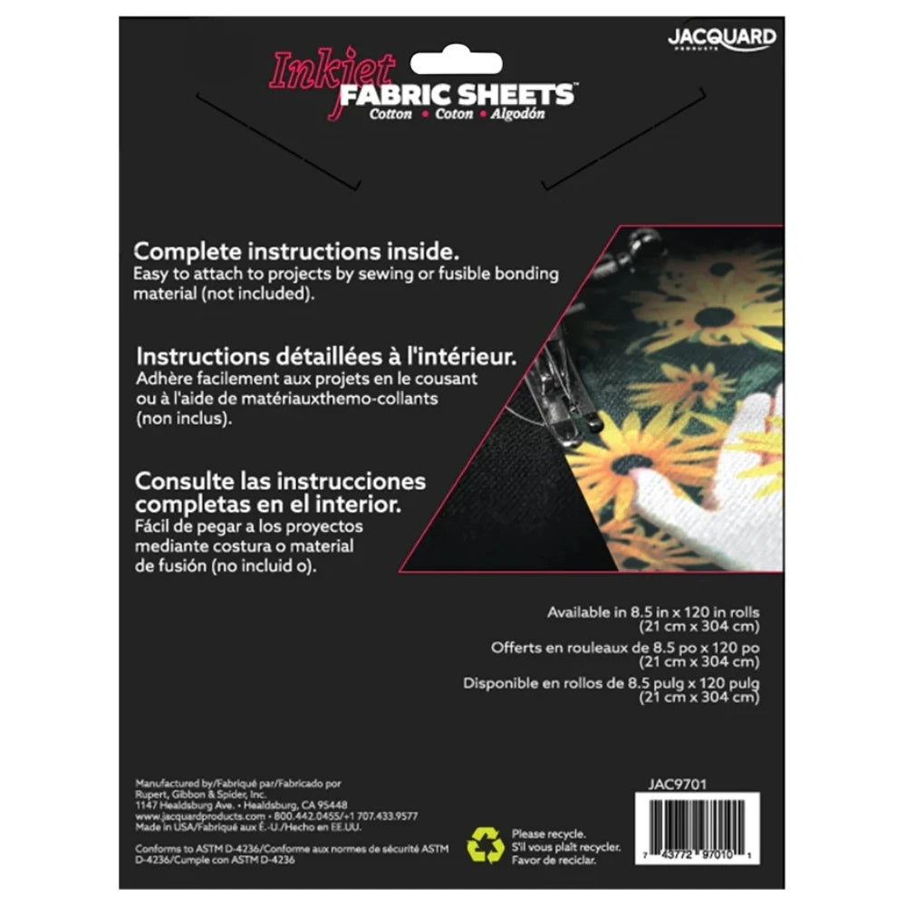 Jacquard %100 Pamuk Kumaş Sayfası 21,59 x 27,94 cm - 10’lu Paket