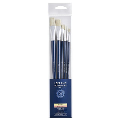 Lefranc Bourgeois Studio Sentetik Kıllı Kısa Saplı Karışık Fırça Seti (6'lı)