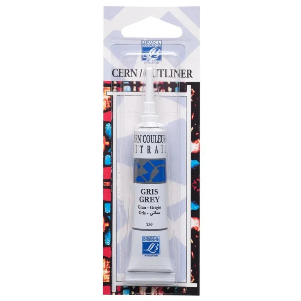 Lefranc Bourgeois Vitray Cam Kontür Boyası 20ml Grey 250