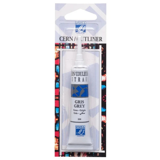 Lefranc Bourgeois Vitray Cam Kontür Boyası 20ml Grey 250