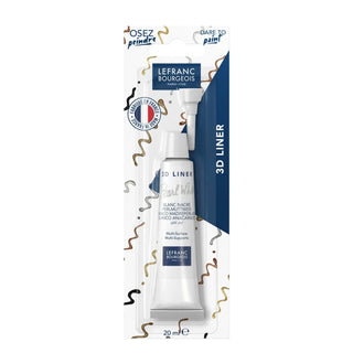 Lefranc Bourgeois Vitray Cam Kontür Boyası 20ml Pearl White 023