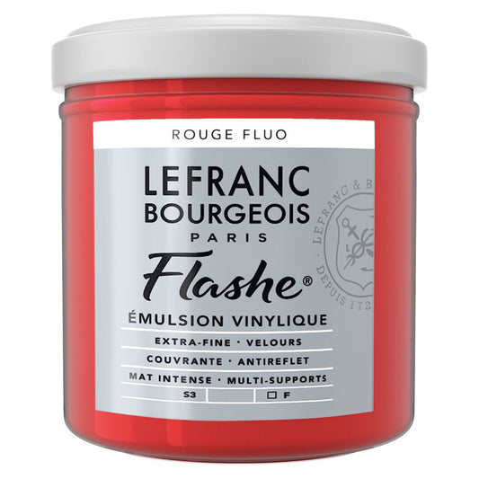 Lefranc Bourgeois Flashe Akrilik Boya 125ml Fluorescent Red 409 S.3