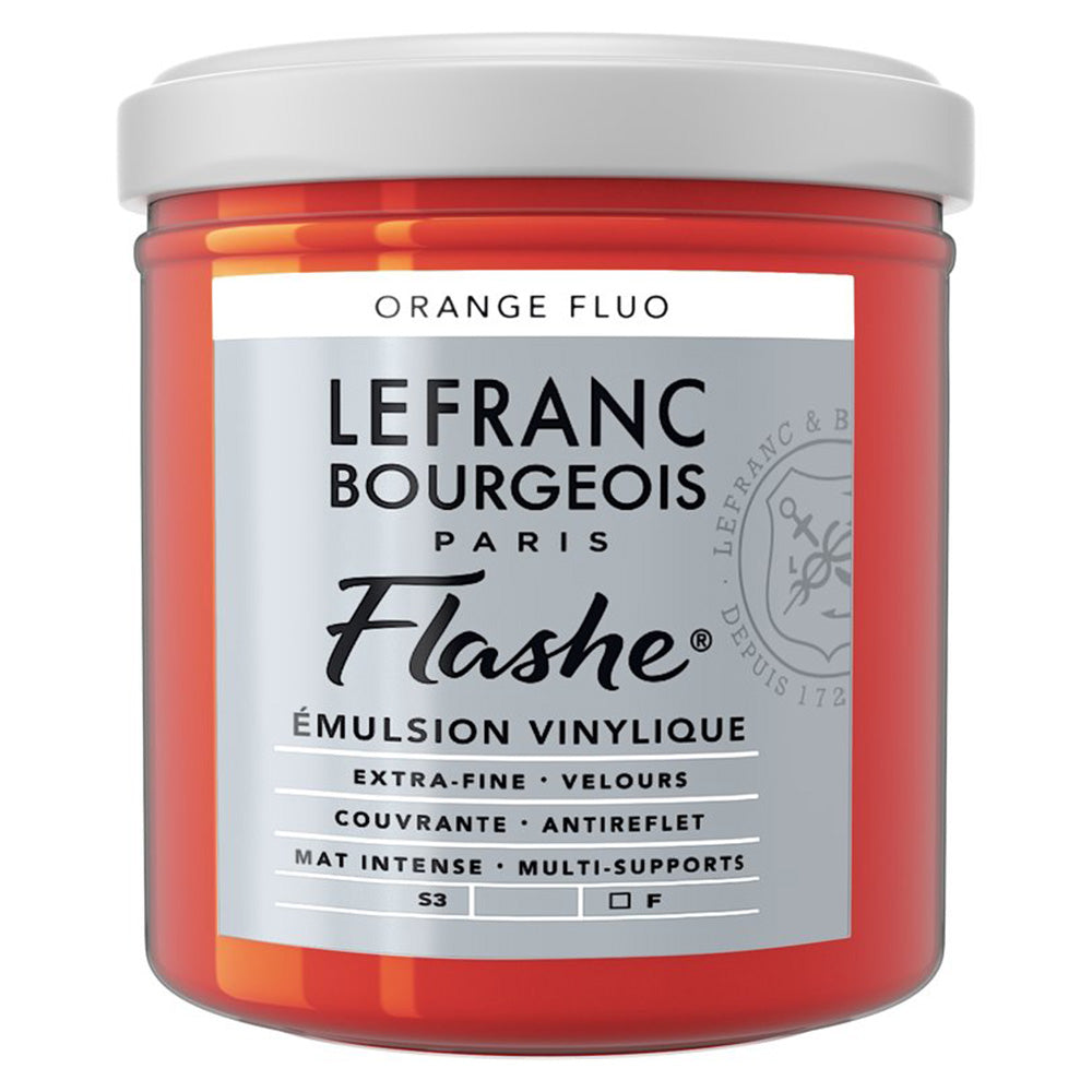Lefranc Bourgeois Flashe Akrilik Boya 125ml Fluorescent Orange 206 S.3
