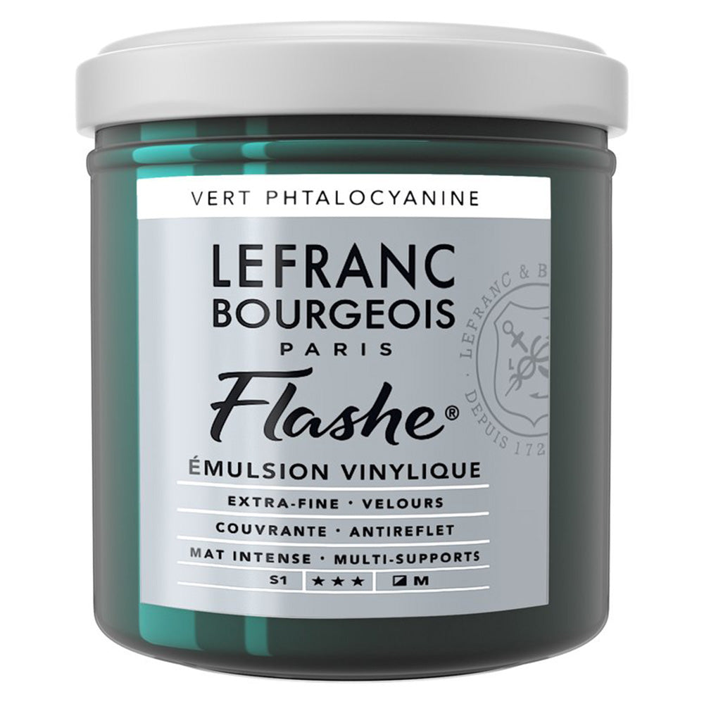 Lefranc Bourgeois Flashe Akrilik Boya 125ml Phthalocyanine Green 598 S.1