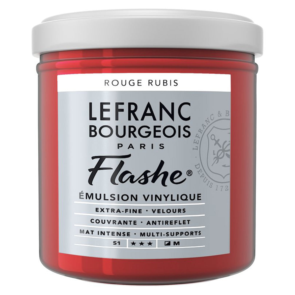 Lefranc Bourgeois Flashe Akrilik Boya 125ml Ruby Red 388 S.1