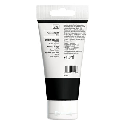 Lefranc Bourgeois Studio Guaj Boya 80ml Black