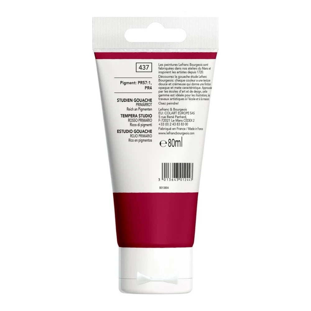 Lefranc Bourgeois Studio Guaj Boya 80ml Red