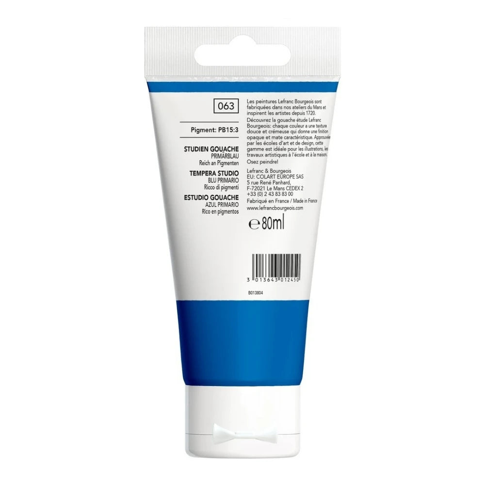 Lefranc Bourgeois Studio Guaj Boya 80ml Blue