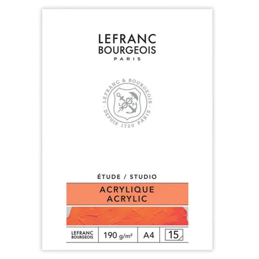 Lefranc Bourgeois Studio Akrilik Boya Bloknotu 190gr 15 Yaprak A4