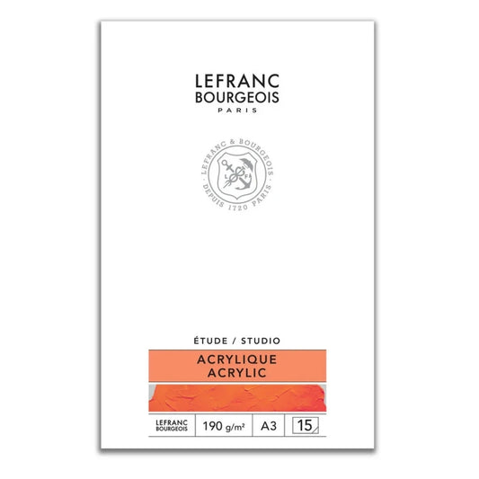 Lefranc Bourgeois Studio Akrilik Boya Bloknotu 190gr 15 Yaprak A3