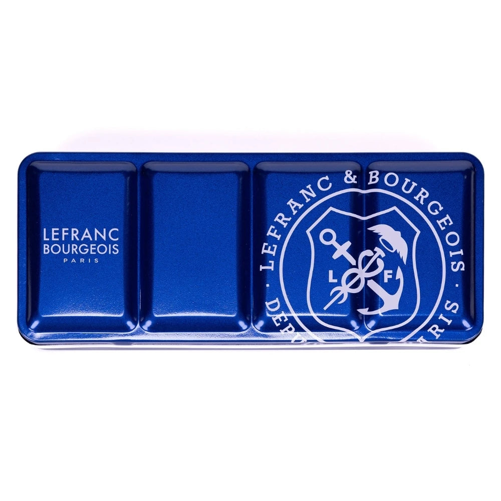 Lefranc Bourgeois Fine Sulu Boya Seti Metal Kutulu (40xYarım Tablet + Sincap Kılı Fırça)