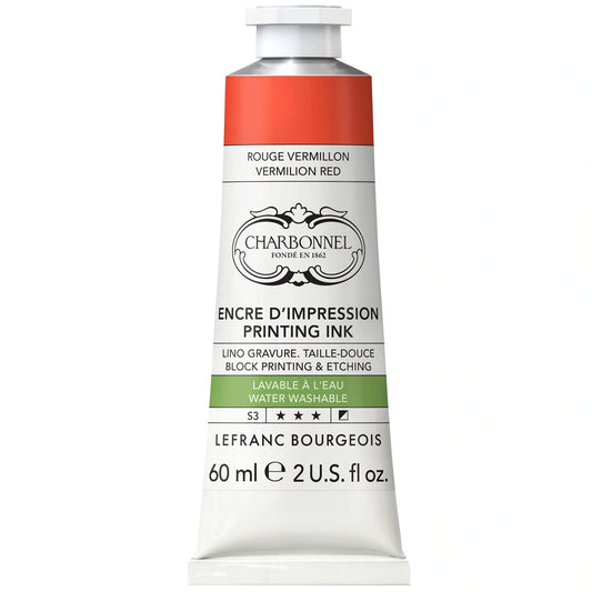 Lefranc Bourgeois Charbonnel Printing Su Bazlı Baskı Mürekkebi 60ml Vermillion Red 393 S.3
