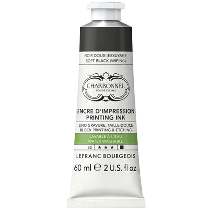 Lefranc Bourgeois Charbonnel Printing Su Bazlı Baskı Mürekkebi 60ml Soft Black 285 S.2