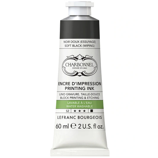 Lefranc Bourgeois Charbonnel Printing Su Bazlı Baskı Mürekkebi 60ml Soft Black 285 S.2