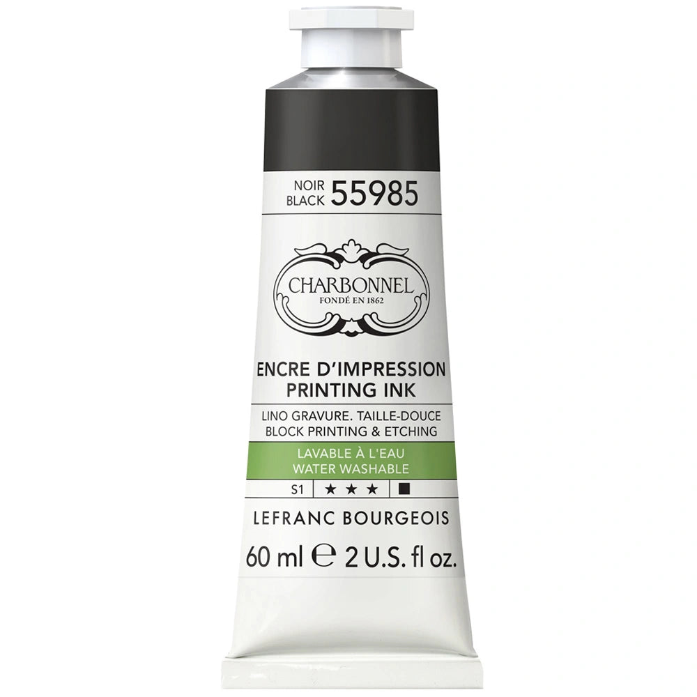 Lefranc Bourgeois Charbonnel Printing Su Bazlı Baskı Mürekkebi 60ml Black 55985 279 S.1