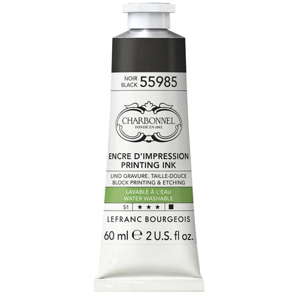Lefranc Bourgeois Charbonnel Printing Su Bazlı Baskı Mürekkebi 60ml Black 55985 279 S.1
