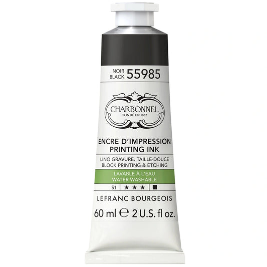 Lefranc Bourgeois Charbonnel Printing Su Bazlı Baskı Mürekkebi 60ml Black 55985 279 S.1
