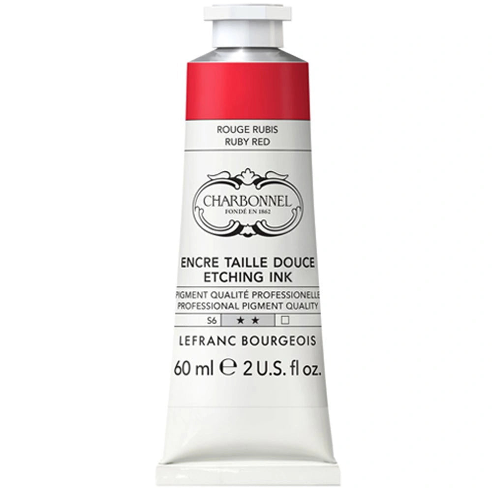 Lefranc Bourgeois Charbonnel Etching Renkli Gravür Mürekkebi 60ml Ruby Red 388 S.6