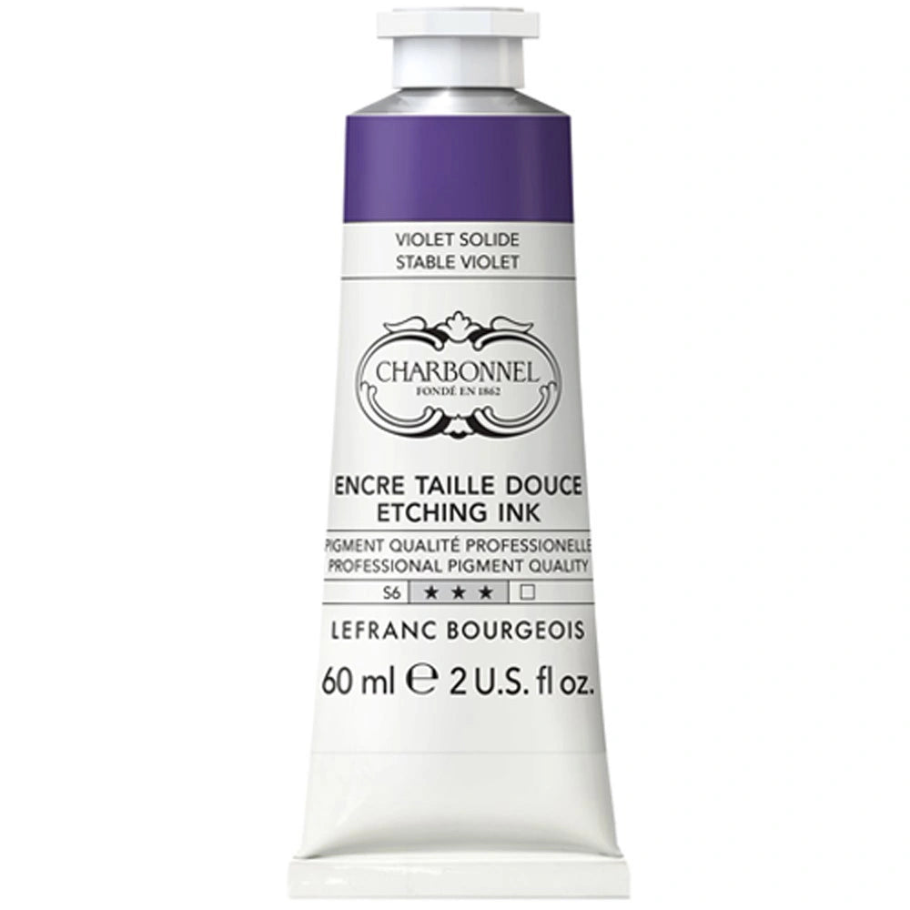 Lefranc Bourgeois Charbonnel Etching Renkli Gravür Mürekkebi 60ml Stable Violet 628 S.6