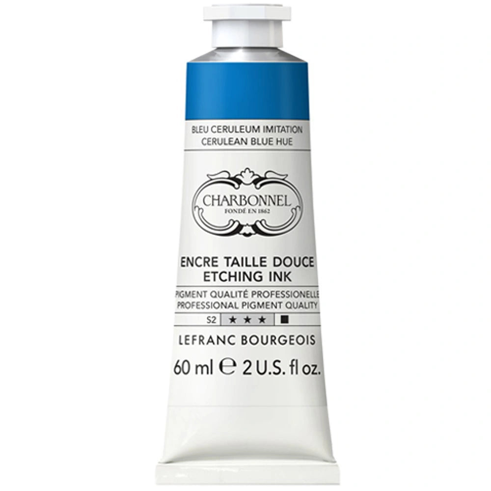Lefranc Bourgeois Charbonnel Etching Renkli Gravür Mürekkebi 60ml Cerulean Blue Hue 065 S.2