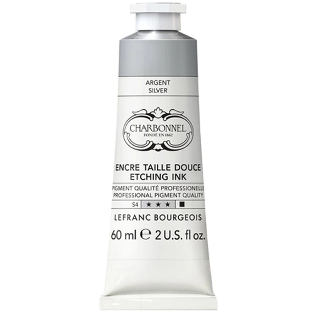 Lefranc Bourgeois Charbonnel Etching Renkli Gravür Mürekkebi 60ml Silver 710 S.4