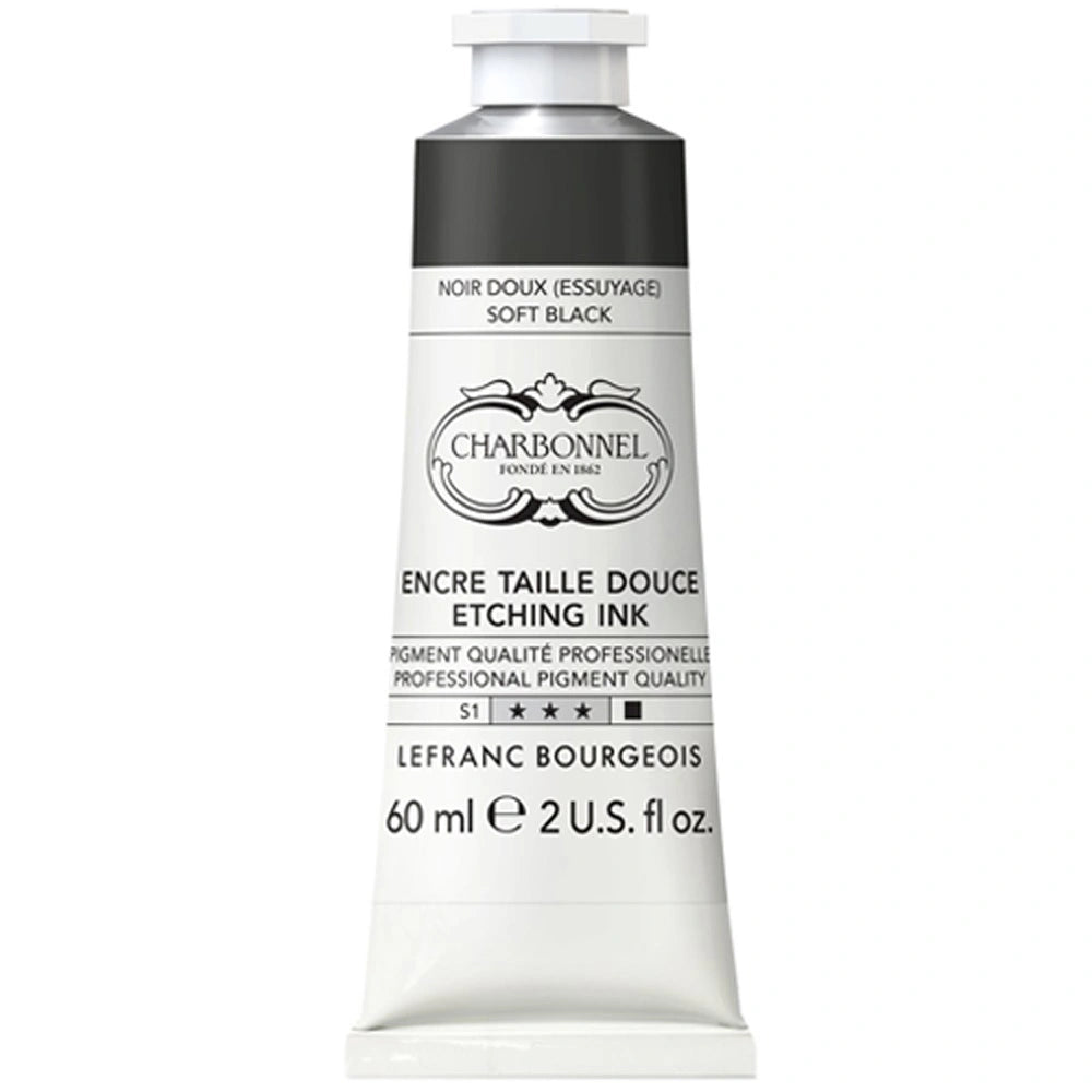 Lefranc Bourgeois Charbonnel Etching Renkli Gravür Mürekkebi 60ml Soft Black 285 S.1