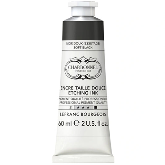 Lefranc Bourgeois Charbonnel Etching Renkli Gravür Mürekkebi 60ml Soft Black 285 S.1