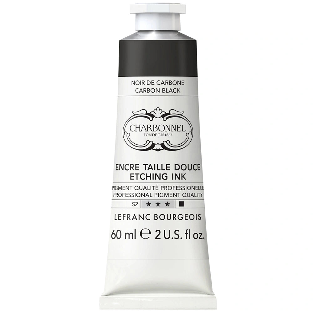Lefranc Bourgeois Charbonnel Etching Renkli Gravür Mürekkebi 60ml Carbone Black 291 S.2