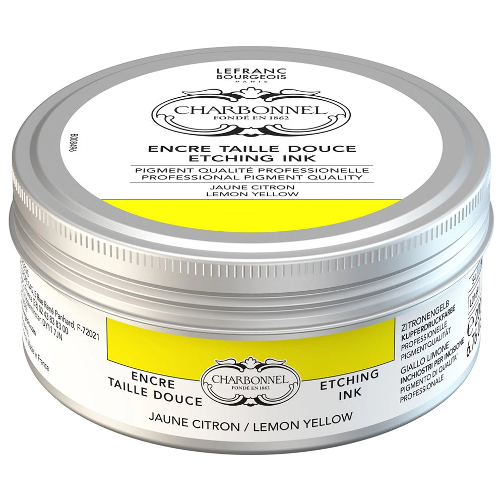 Lefranc Bourgeois Charbonnel Etching Renkli Gravür Mürekkebi 200ml Lemon Yellow 169 S.4