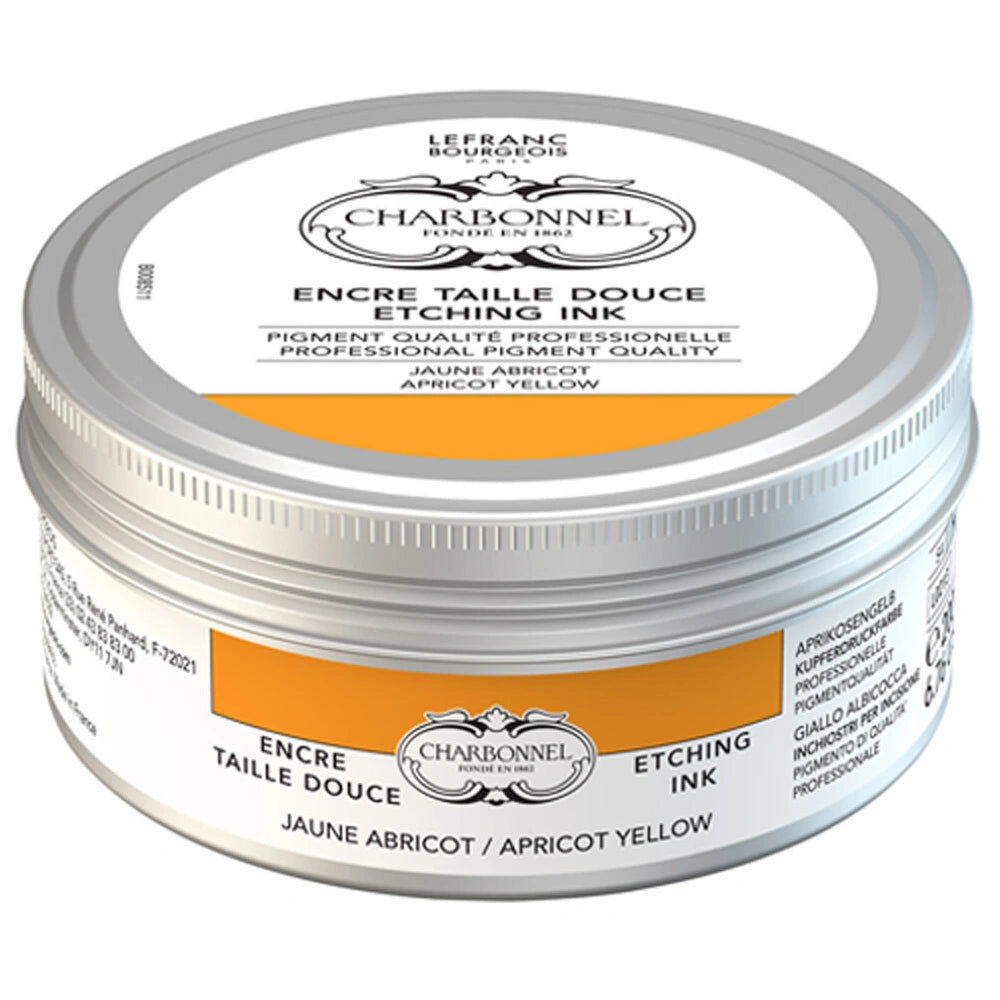 Lefranc Bourgeois Charbonnel Etching Renkli Gravür Mürekkebi 200ml Apricot Yellow 213 S.4