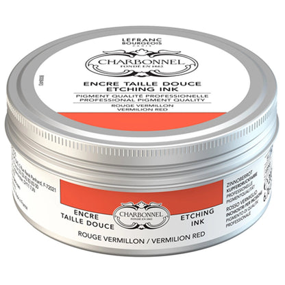 Lefranc Bourgeois Charbonnel Etching Renkli Gravür Mürekkebi 200ml Vermillion Red 393 S.4
