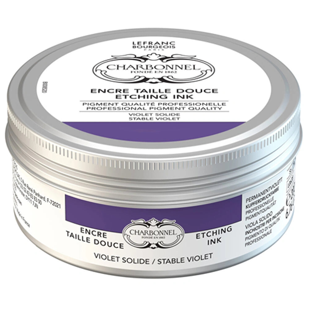 Lefranc Bourgeois Charbonnel Etching Renkli Gravür Mürekkebi 200ml Stable Violet 628 S.6