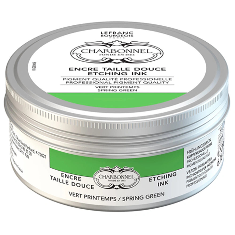 Lefranc Bourgeois Charbonnel Etching Renkli Gravür Mürekkebi 200ml Spring Green 544 S.4