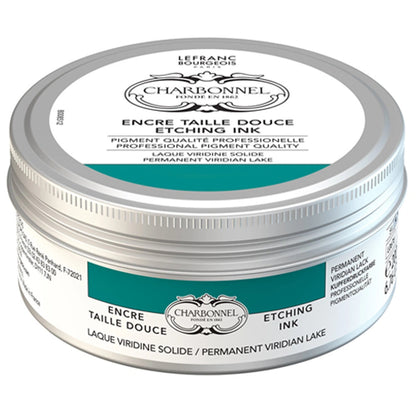 Lefranc Bourgeois Charbonnel Etching Renkli Gravür Mürekkebi 200ml Viridian 529 S.4